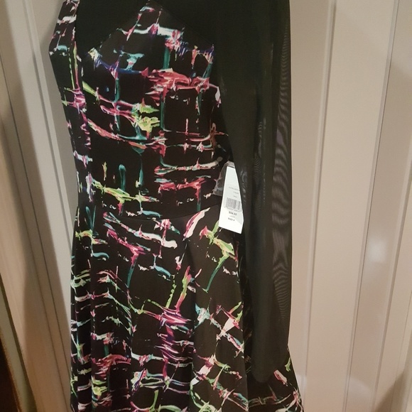 FTF electric grid flare dress - Picture 5 of 5